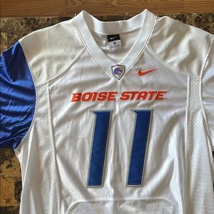 Nike Boise State White and Blue Jersey
